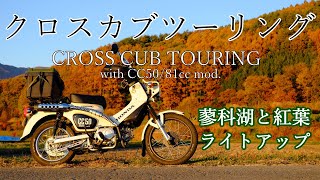 【バイク車載】クロスカブツーリング #39 蓼科湖の紅葉ライトアップ