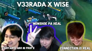 V33rada x Wise Connection | FUNNY MOMENTS | PROF URADA THE MVP