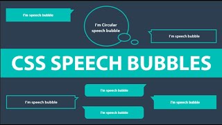 Speech bubble using CSS and HTML | Shapes using CSS tutorial