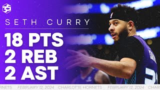 Seth Curry Helps Hornets Take Lead with 18 PTS vs Pacers | 2/12/2024