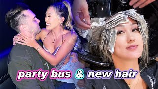 asian girl squad party bus + new hair!!