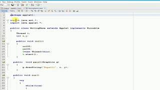 Move String in Applet Part-1 || Java