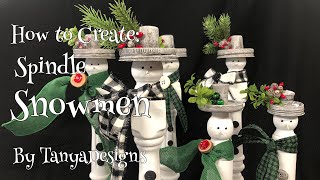 How to Create Spindle Snowmen for Winter