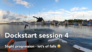 My fourth dockstart session - slight progression and countless falls