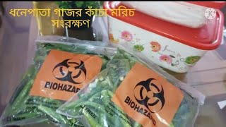 বছরজুড়ে ধনেপাতা,কাঁচামরিচ,গাজল সংরক্ষণ পদ্ধতি!বছরখানেক কিভাবে সংরক্ষণ করতে পারবেন এই ভিডিওটা দেখুন!