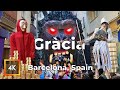 Gràcia Festival Barcelona 2022: Street Decorations & Magic — Festa Major de Gràcia | 4K Walking Tour