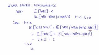 MC MOOC (Chapter 4.06): Wiener process. Statistical properties