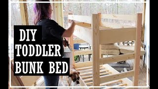 Toddler Bunk Beds DIY//Crib Mattress Bunk Bed//Build It Yourself