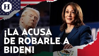 ¡Inicia campaña de Kamala Harris! Trump la acusa de robar fondos de Joe Biden