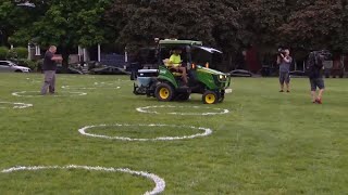 WATCH: Social-distancing circles painted in Trinity Bellwoods park
