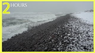 Strong waves, heavy rain, and hail sounds that help deep sleep ASMR