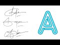 How to create A Signature | Unique Signature Alphabet A | Anup Calligraphy |