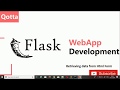 Flask Tutorial - Retrieving data from Html Form