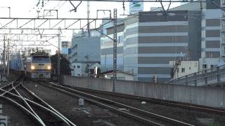 【HD】EF66-35+EF210-145 貨物列車(950レ EF66+EF210重連 ワム) 名古屋駅