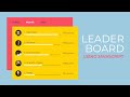 Leader Board in HTML CSS and Javascript - CSS Tabs - Tabbed Content in JS