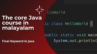 final Keyword in java Malayalam #Java programming Malayalam#final keyword in Java