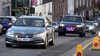 Bill Clinton, Rishi Sunak, VIPs in armoured cars in Northern Ireland 🇬🇧 🇮🇪 🇺🇸 🇪🇺