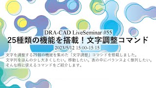 【DRA-CAD】25種類の機能を搭載！文字調整コマンド