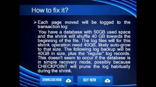 How does shrinking a sql server log file affect performance?