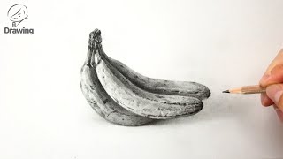 연필소묘 기초정물 개체묘사 바나나 그림 그리기 / How to Draw Banana [Drawing Woo]