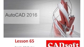 AutoCAD 2016 English - Lesson 65/149 - Create Attributes