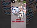 CHILDREN'S DAY gift🎁 ideas # Children's day craft # Return Gift for kids from paper cups #DIY# short