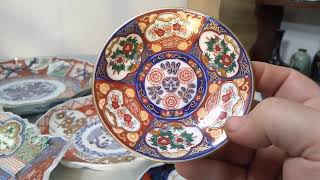 Imari ceramics! A visual buffet of colors and skill levels! Japanese/Chinese(?) antiques!