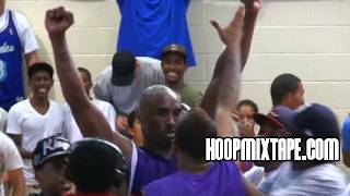 Kobe Bryant Hits CRAZY Gamewinner At Drew League!!! Crowd Chants Kobe!