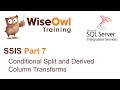 SQL Server Integration Services (SSIS) Part 7 - Conditional split and derived column transforms