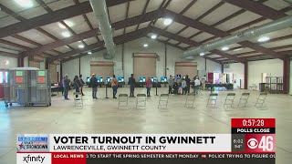 Voter turnout in Gwinnett County on runoff election day