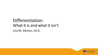 Differentiation - What it is and isn't