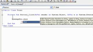 VB NET Tutorial 2 Hello World Visual Basic 2008 2010