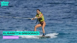 Elisabetta Gregoraci, lezioni di wakeboard