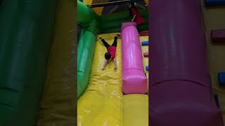 Inflatable bouncy castle | Sliding 🤩 #shorts by Ward and Yan