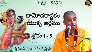 దామోదర అష్టకం యొక్క అర్థం || శ్లోకం 1-3 || HG Pranavananda Prabhu