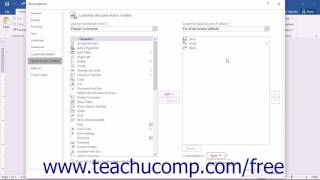 Word 2016 Tutorial The Quick Access Toolbar Microsoft Training