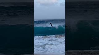 Surfer SENDS Massive Shore Break! #sendit #bigwave #dangerous #beach #surf