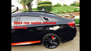 2019 2020 honda accord sport 1.5t rear spoiler removal