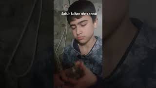 sabah uyanan kiz ve erkek cocuk