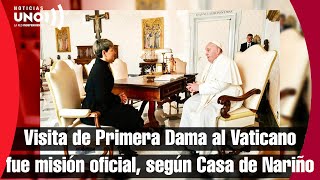 Verónica Alcocer fue recibida por el papa Francisco en misión oficial, según la Casa de Nariño