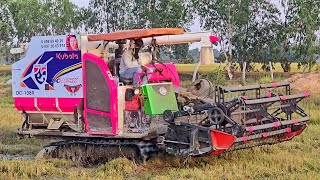 Kubota DC108X Working so hard in the Mud, Driving Skills by Greatest Harvester | KH MACHINERY SHOW