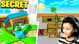 MY LITTLE BROTHER CHALLENGED ME FOR SECRET BASES IN MINECRAFT!!