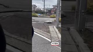 На видео поведение земли в момент землетрясения в префектуре Исикава. #рекомендации #shorts