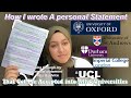 How To Write A Successful Personal Statement BEST TIPS || Got me Into All 5 Univeristies