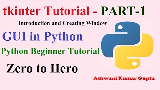 Python beginners tutorial in Hindi | Urdu | Creating Graphical user Interface (GUI) using Tkinter .