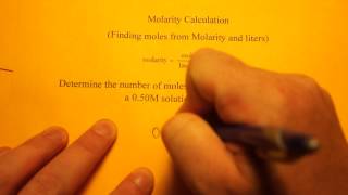 Molarity Calculation (moles from molarity and liters)