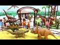 Mega Dinosaur Zoo Playset! Welcome To Dinosaur Park. T-Rex, Triceratops, Stegosaurus 공룡 파크