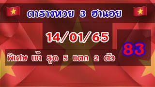 หวยฮานอย 14/01/65 แนวทางหวยฮานอย ตารางหวยฮานอย