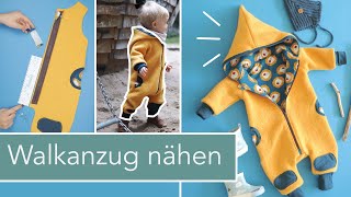 Walkanzug nähen | Jolly Jumper | Reißverschluss und Jersey Futter