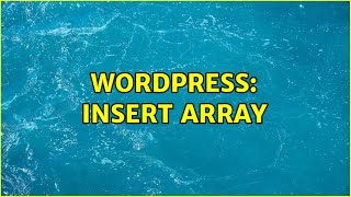 Wordpress: $wpdb insert array